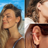 Huggie Hoop Earrings with Cubic Zirconia