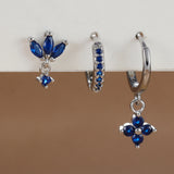 Gemma Floral Crystal Earring Set