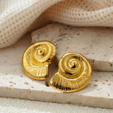 Vintage Conch Shell Drop Earrings