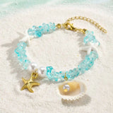 Starfish & Shell Beaded Bracelet