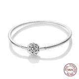 Sterling Silver Zirconia Charm Bracelet