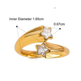 Waterdrop Zircon Open Statement Ring