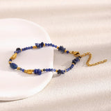 Blue Natural Stone Beaded Bracelet