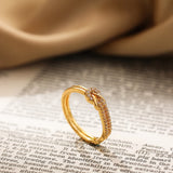 Cubic Zirconia Knot Ring