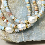 Natural Stone & Pearl Bohemian Bracelet