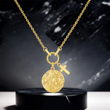 Virgin Mary Cross Necklace