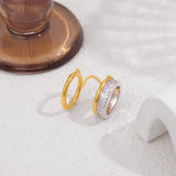 CZ Zircon Double Layer Connecting Ring