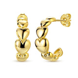 Sterling Silver Charm Hoop Earrings