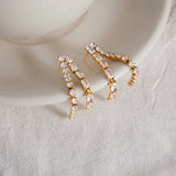 Luxury Zircon Tassel Chain Dangle Earrings