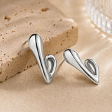 Glossy Heart Statement Earrings