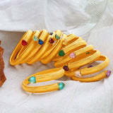 Punk Thick Gold Elastic Cuff