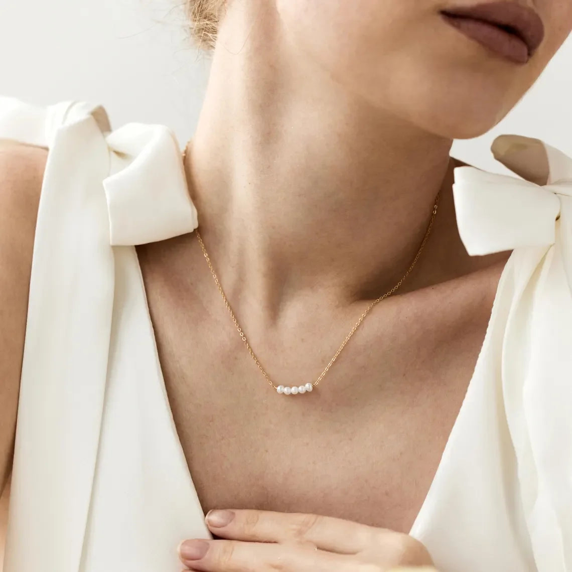 Ava 18K Plated Pearl Choker