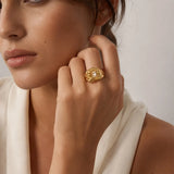 CZ Zircon Square Chunky Ring