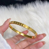 Gold-Plated Statement Bangle
