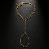 Rhinestone Hand Chain Bracelet