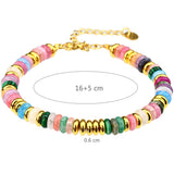 Mixed Gemstone Handmade Chain Bracelet