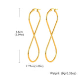 Gold Twisted Infinity Hoop Earrings