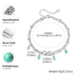 Turquoise Layered Boho Anklet