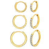 Huggie Hoop Earrings with Cubic Zirconia
