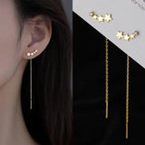 Black Tassel Drop Earrings
