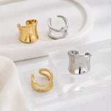Gold Double-Row Ear Cuff Set