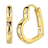 Sterling Silver Charm Hoop Earrings