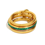 Multilayer Connecting Cubic Zirconia Ring