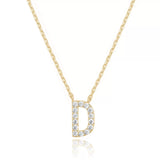 Zircon Letter Choker Necklace