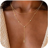 Lariat Cross Y-Necklace