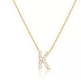 Zircon Letter Choker Necklace