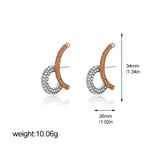 Irregular Two-Tone Geometric Stud Earrings