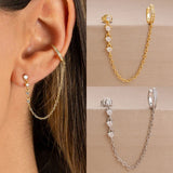 Sienna Chain Tassel Stud Earring