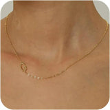 Sideways Initial Choker Necklace