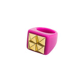 Chunky Resin Flower Ring