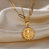 Sunflower Pendant Necklace