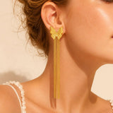 Butterfly Tassel Drop Earrings
