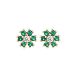 Enamel Flower Stud Earrings