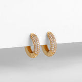 Cubic Zirconia Tiny Huggie Hoops