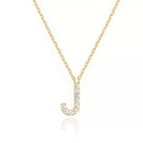 Zircon Letter Choker Necklace