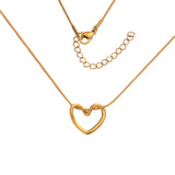 Gold Heart Pendant Necklace