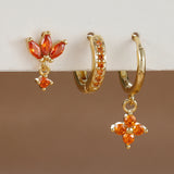 Gemma Floral Crystal Earring Set