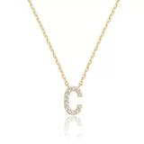 Zircon Letter Choker Necklace