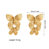 Gold Butterfly Waterproof Earrings