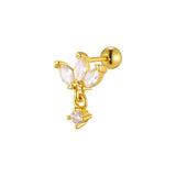 Gold CZ Cartilage Stud Set