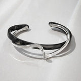 White Geometric Cuff Bracelet