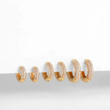 Cubic Zirconia Tiny Huggie Hoops
