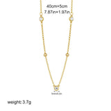 Zircon Circle Collarbone Necklace