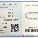 Sterling Silver Zircon Tennis Bracelet