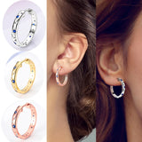 Sterling Silver Charm Hoop Earrings