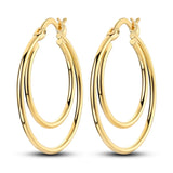 Sterling Silver Charm Hoop Earrings
